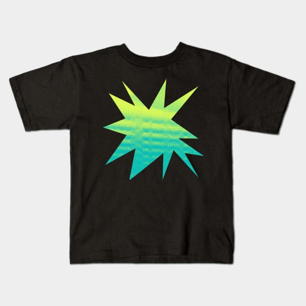 Funky Neon Pop Art Burst Kids T-Shirt by JDWFoto
